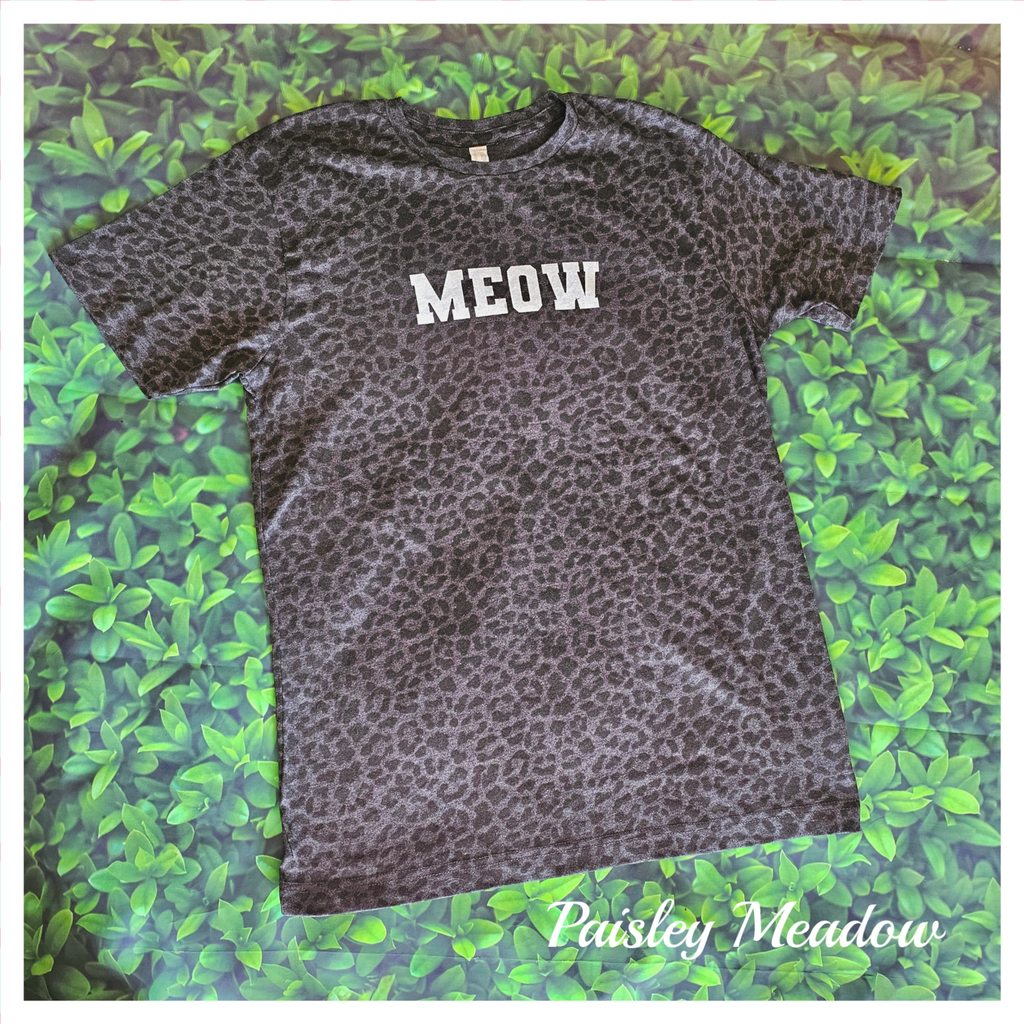 MEOW on black leopard